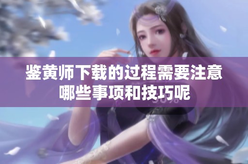 鉴黄师下载的过程需要注意哪些事项和技巧呢
