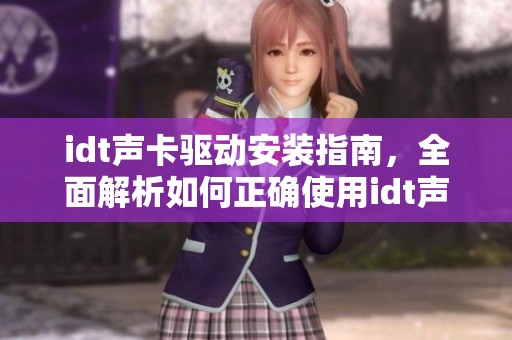 idt声卡驱动安装指南，全面解析如何正确使用idt声卡驱动