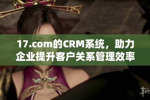 17.com的CRM系统，助力企业提升客户关系管理效率