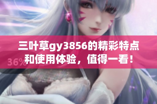 三叶草gy3856的精彩特点和使用体验，值得一看！