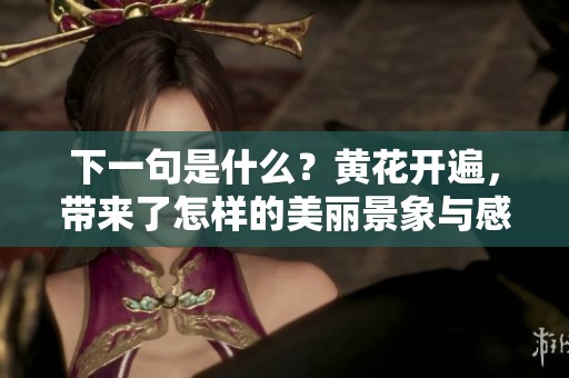 下一句是什么？黄花开遍，带来了怎样的美丽景象与感动呢？