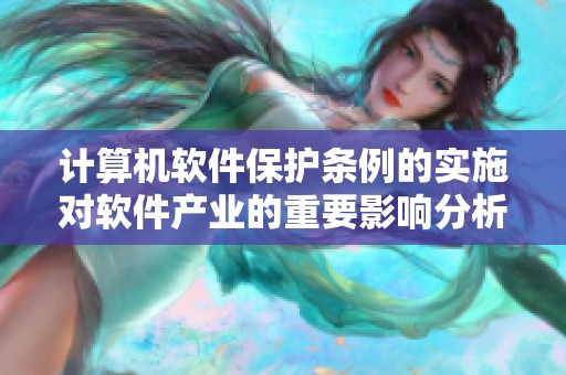 计算机软件保护条例的实施对软件产业的重要影响分析
