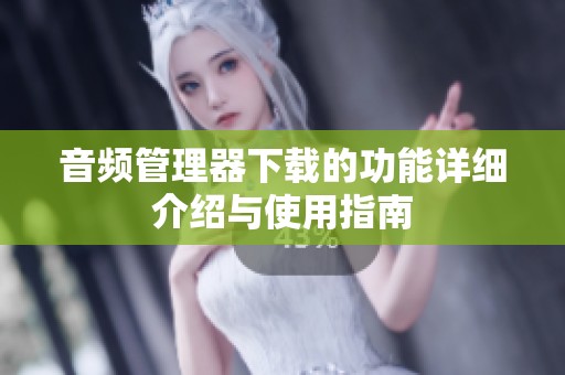 音频管理器下载的功能详细介绍与使用指南